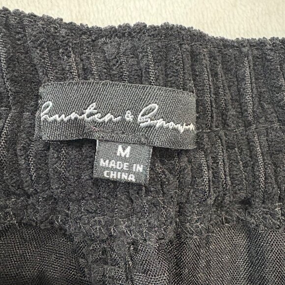 Womens Black Corduroy Cargo Wide Leg High Waist Pants Slight Stretch Size Medium - Picture 3 of 11